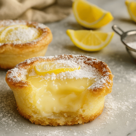 Baby Lemon Impossible Pies (Mini Lemon Custard Pies)
