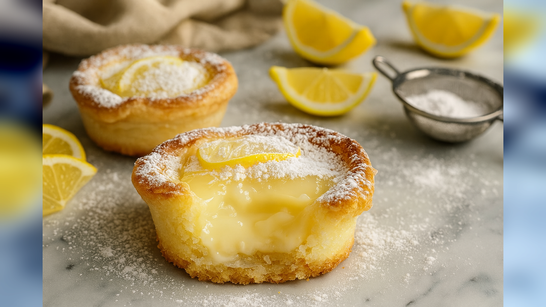 Baby Lemon Impossible Pies (Mini Lemon Custard Pies)